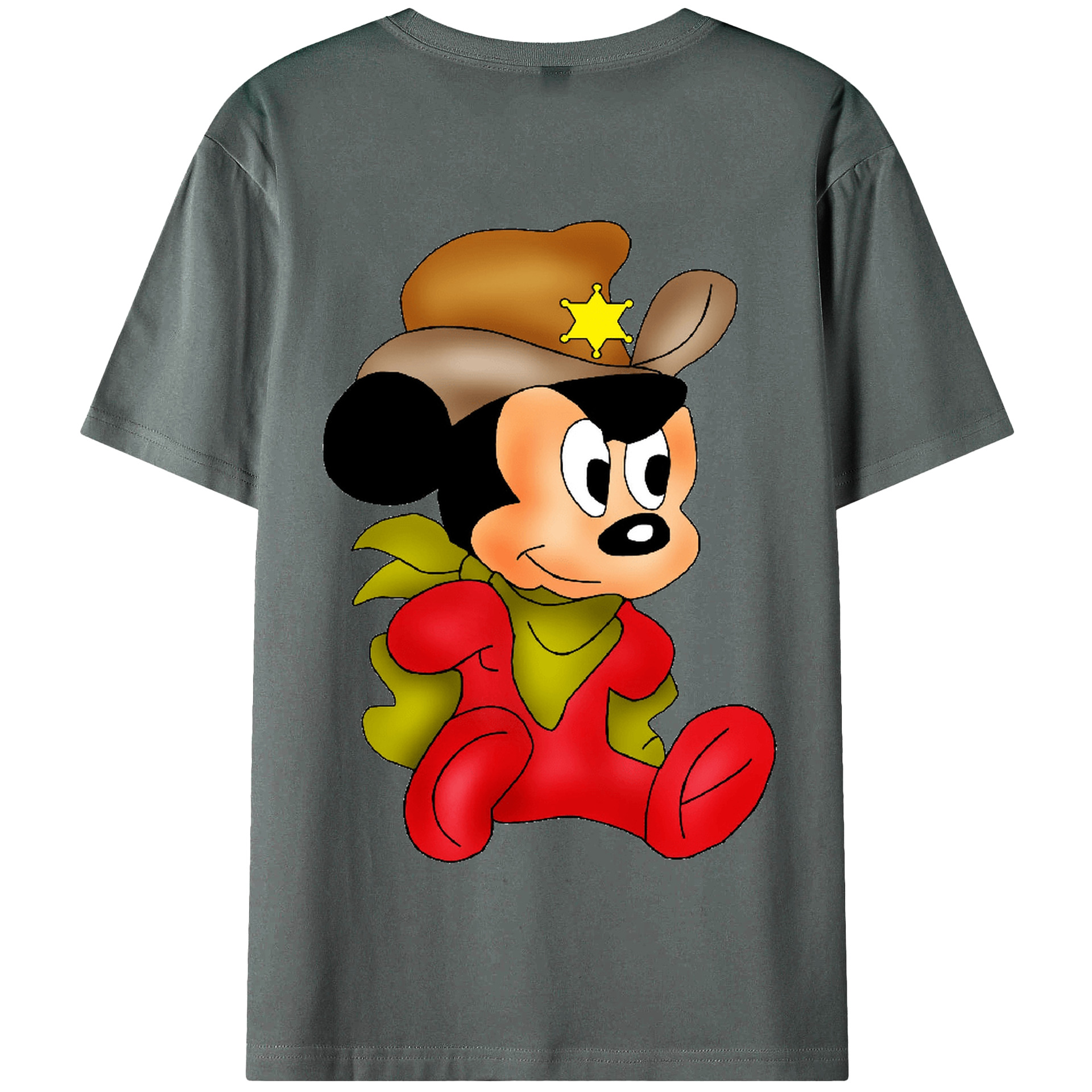 （画像用） ミッキーマウス Mickey Mouse 綿100％半袖Tシャツ（背面プリント）
